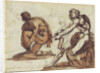 Classical Nudes (recto), Classical Statuary (verso) by Théodore Géricault