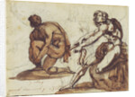 Classical Nudes (recto), Classical Statuary (verso) by Théodore Géricault