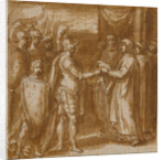 Cardinal Albornoz Gives the Farnese the Keys to Valentino by Taddeo Zuccaro