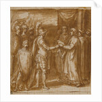 Cardinal Albornoz Gives the Farnese the Keys to Valentino by Taddeo Zuccaro