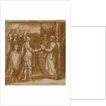 Cardinal Albornoz Gives the Farnese the Keys to Valentino by Taddeo Zuccaro