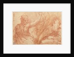 Studies of Saints John the Baptist and Jerome, a Crucifix, and Various Heads (recto), Studies of the Christ Child, a Crucifix, and a Dog (verso) by Parmigianino