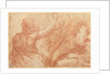 Studies of Saints John the Baptist and Jerome, a Crucifix, and Various Heads (recto), Studies of the Christ Child, a Crucifix, and a Dog (verso) by Parmigianino