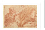 Studies of Saints John the Baptist and Jerome, a Crucifix, and Various Heads (recto), Studies of the Christ Child, a Crucifix, and a Dog (verso) by Parmigianino