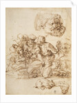 A Group of Shepherds, and Other Studies by Agostino Carracci