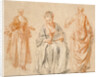 Studies of Three Women by Jean-Antoine Watteau