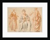 Studies of Three Women by Jean-Antoine Watteau