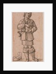 A Young Peasant Holding a Jar by Sebald Beham