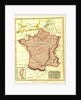 Map of France according to the treaty of Paris in 1814 by Anonymous