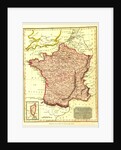 Map of France according to the treaty of Paris in 1814 by Anonymous