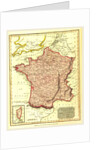 Map of France according to the treaty of Paris in 1814 by Anonymous
