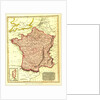 Map of France according to the treaty of Paris in 1814 by Anonymous