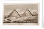 North view of the Pyramids of Djizeh, 1817, Egypt by Anonymous