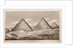 North view of the Pyramids of Djizeh, 1817, Egypt by Anonymous