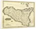 Map Sicily, Italy by Anonymous
