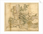 Map Europe end of the fifth century by Anonymous