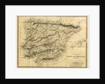Map Spain and Portugal, The Wars of Succession of Portugal and Spain from 1826 to 1840 by Anonymous