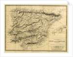 Map Spain and Portugal, The Wars of Succession of Portugal and Spain from 1826 to 1840 by Anonymous