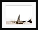Columbia, steel mast carried away, Columbia (Sloop), 1899 by Anonymous