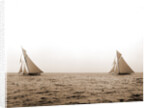 Shamrock I and Columbia two minutes after start, Columbia (Sloop), Shamrock I (Yacht) by Anonymous
