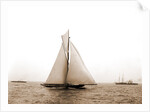 Shamrock I crossing finishing line, Shamrock I (Yacht) by Anonymous
