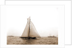 Shamrock I crossing finishing line, Shamrock I (Yacht) by Anonymous
