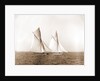 Shamrock and Columbia maneuvering for the start, Columbia (Sloop), Shamrock I (Yacht) by Anonymous