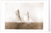Shamrock and Columbia maneuvering for the start, Columbia (Sloop), Shamrock I (Yacht) by Anonymous
