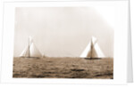 Columbia and Shamrock I, the start, Columbia (Sloop), Shamrock I (Yacht) by Anonymous