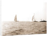 Columbia and Shamrock I after the start, Oct. 19, '99, Shamrock I (Yacht) by Anonymous