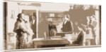 Benjamin Franklin opening first subscription library in Philadelphia, Mills by Anonymous