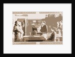 Benjamin Franklin opening first subscription library in Philadelphia, Mills by Anonymous