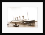 White Star S.S. Olympic guided in by tugboats Geo. K. Kirkham and Dowmer, Olympic (Steamship) by Anonymous