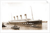 White Star S.S. Olympic guided in by tugboats Geo. K. Kirkham and Dowmer, Olympic (Steamship) by Anonymous
