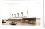 White Star S.S. Olympic guided in by tugboats Geo. K. Kirkham and Dowmer, Olympic (Steamship) by Anonymous