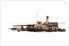 Tugboat with barge carrying cannon, Tugboats by Anonymous