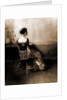 Lady in black & rose by Thomas Wilmer Dewing