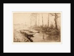The Canal, Morning Light (Le Canal, effet du matin) by Alphonse Legros