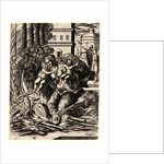 The Widow of Hasdrubel Throwing Herself on the Funeral Pyre by Pierre Woeiriot