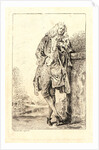 Standing Man, Leaning on His Elbow (L'Homme Debout), ca. 1710 by Jean-Antoine Watteau