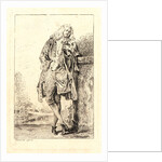 Standing Man, Leaning on His Elbow (L'Homme Debout), ca. 1710 by Jean-Antoine Watteau