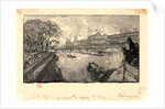 Le Louvre, vu du Pont-Neuf, 1890 by Auguste Louis Lepère