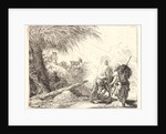 The Flight, Holy Family at the Right, Joseph Looking to the Left, 1750-1753 by Giovanni Domenico Tiepolo