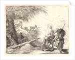 The Flight, Holy Family at the Right, Joseph Looking to the Left, 1750-1753 by Giovanni Domenico Tiepolo