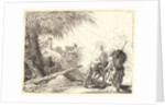 The Flight, Holy Family at the Right, Joseph Looking to the Left, 1750-1753 by Giovanni Domenico Tiepolo