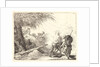 The Flight, Holy Family at the Right, Joseph Looking to the Left, 1750-1753 by Giovanni Domenico Tiepolo