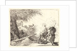 The Flight, Holy Family at the Right, Joseph Looking to the Left, 1750-1753 by Giovanni Domenico Tiepolo