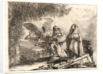The Flight, Holy Family Walking with Angel, 1750-1753 by Giovanni Domenico Tiepolo