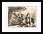 The Flight, Holy Family Walking with Angel, 1750-1753 by Giovanni Domenico Tiepolo