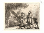 The Flight, Holy Family Walking with Angel, 1750-1753 by Giovanni Domenico Tiepolo